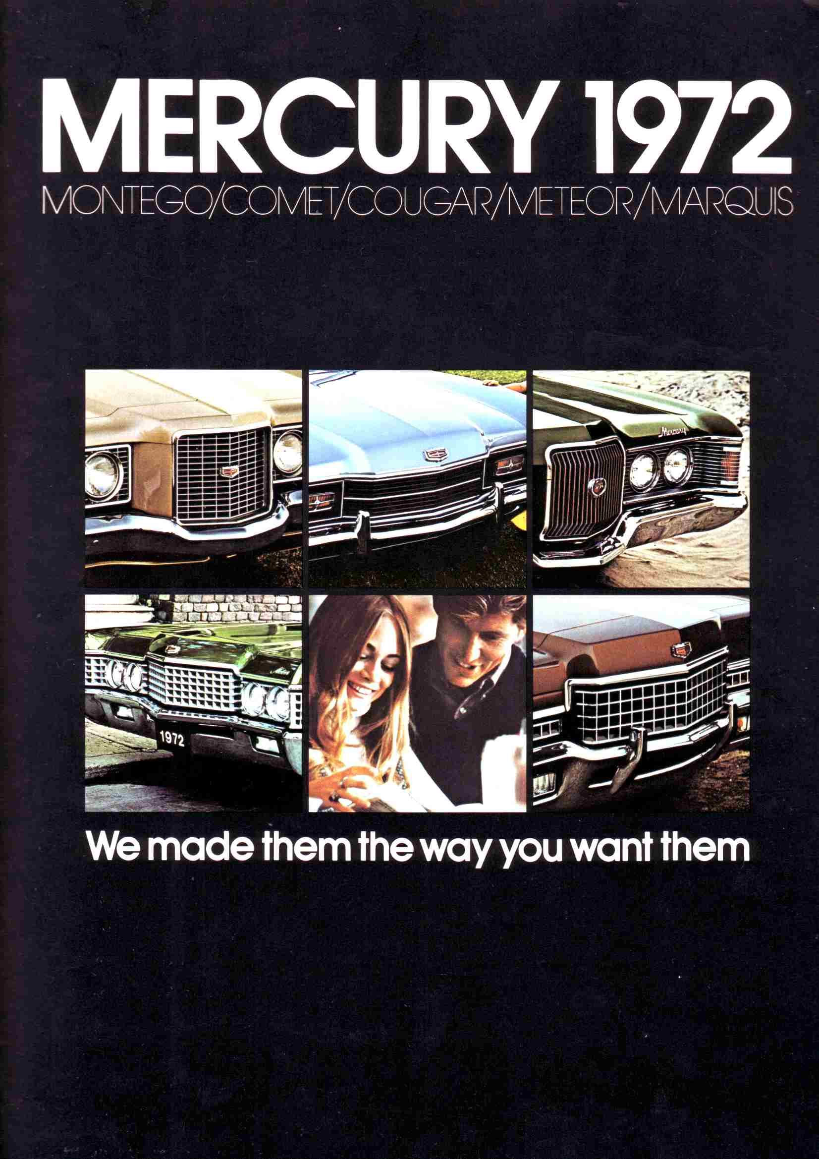 1972 Mercury Model Range Brochure Page 1